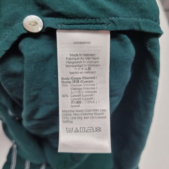 Madewell Stripe Shirt Button Down Green Soft Long Sleeve Top Womens Small Pocket - Picture 9 of 10